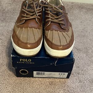 Polo by Ralph Lauren Men's Tan and Brown Boat Shoes